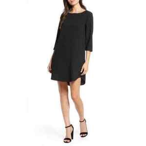 BB DAKOTA Jazlyn Crepe Shift Dress In Black size XS
